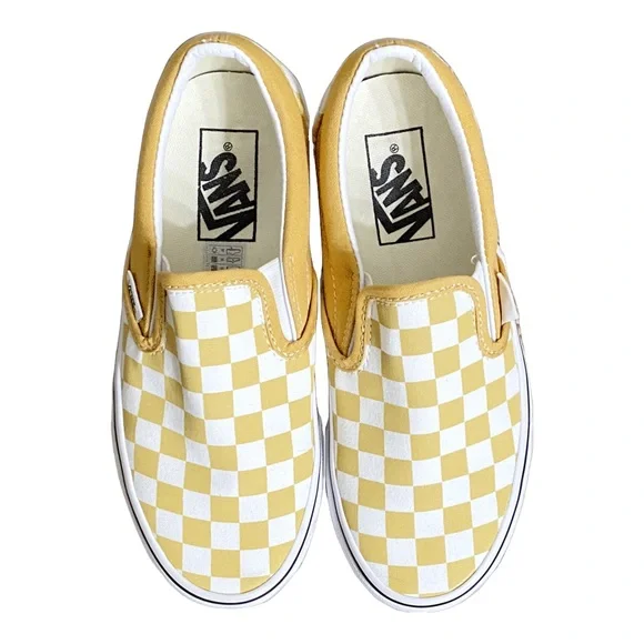 Vans - Classic Slip-On (Checkerboard) Ochre/True US Men’s Size 4, US Women’s 5.5 - Picture 1 of 10